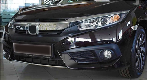 HONDA CIVIC FC5 2016-2019 IÇIN UYUMLU ÖN TAMPON ALT NIKELAJI 2 PARÇA